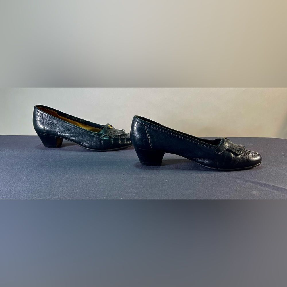 GUCCI - Vintage Blue Leather Heels - Picture 5 of 9